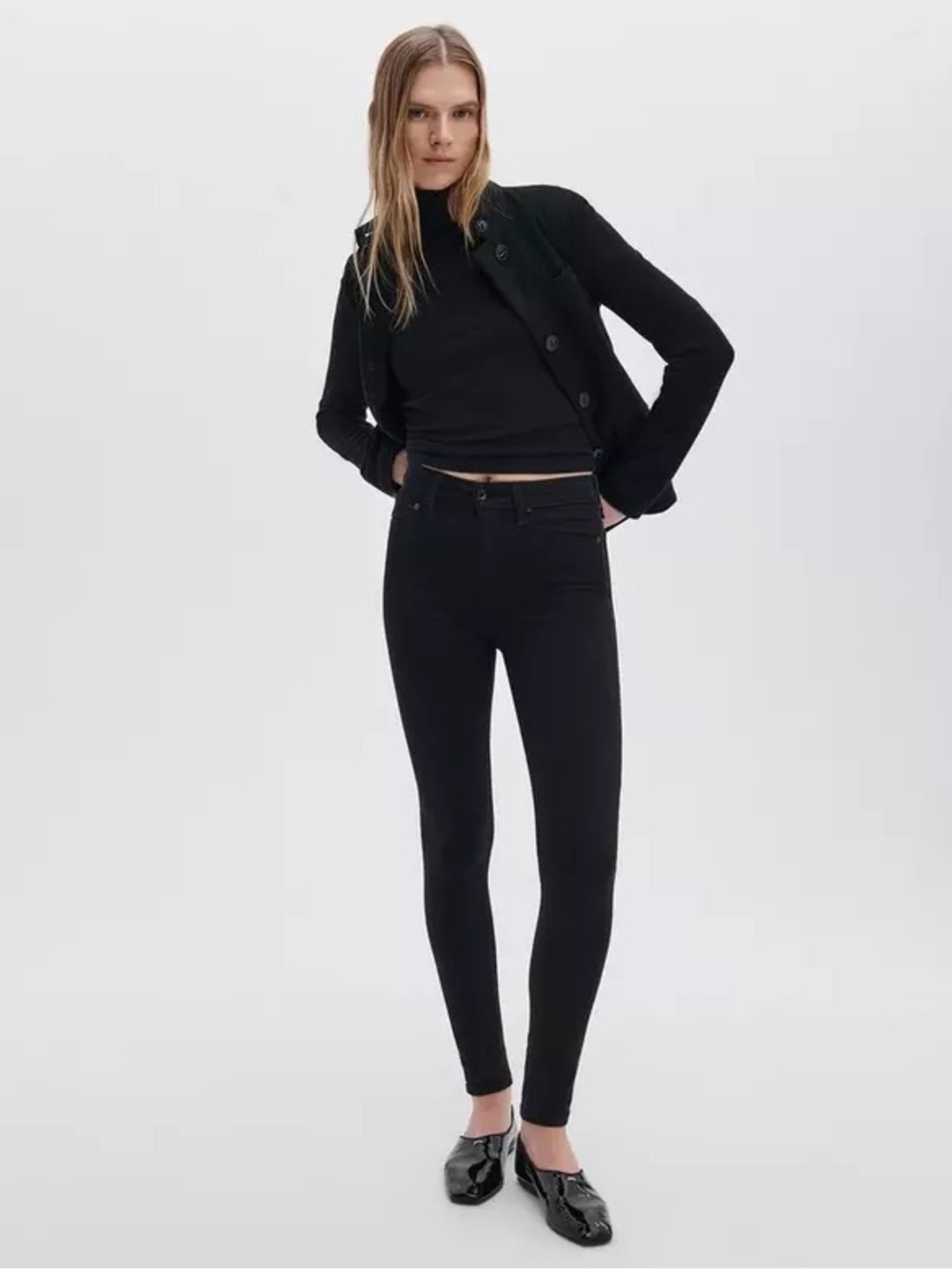 rag & bone Nina High Rise Skinny Jeans Size 28 Black